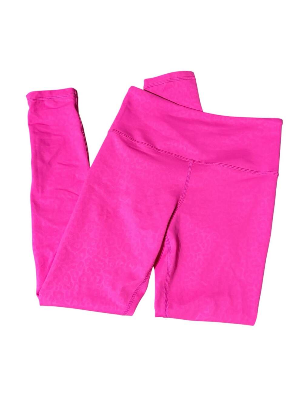 ZYIA Active Hot Pink Leopard Pocket Light n Tight High Rise‎ Leggings Size 2